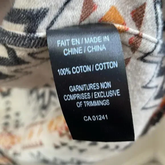 Levi's - Oversized Baggy Navajo Long Sleeve Shirt - Grey / Orange - XL - Picture 4 of 10